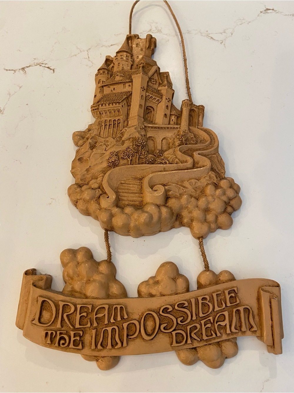 Dream The Impossible Dream Vintage Abbey Press Composite Hanging Plaque 14"
